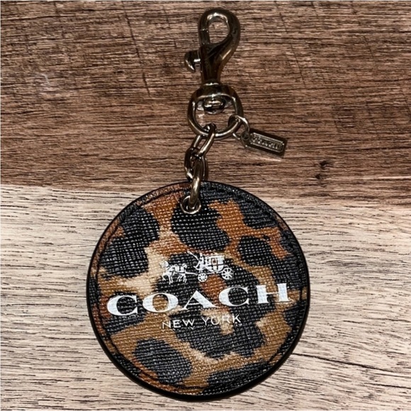 Coach Brown and Black Animal Print Keychain/Bag charm (Rare) - Picture 2 of 5